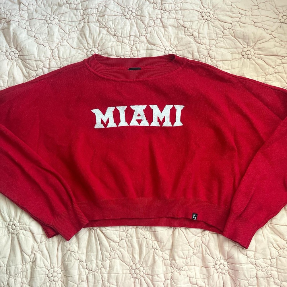 Hype and Vice Red Miami University Sweater